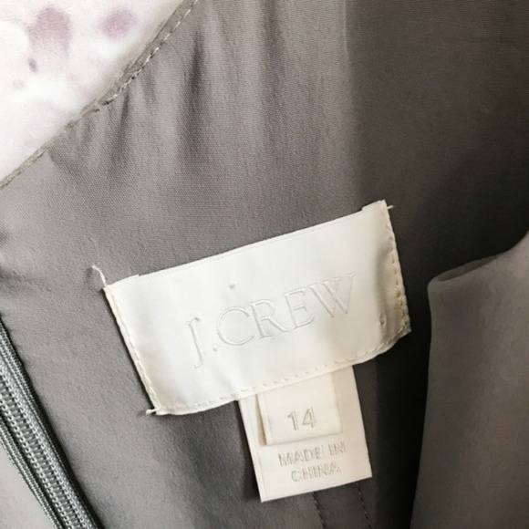 J. Crew Heidi Dress Silk Chiffon in Graphite - Picture 6 of 8